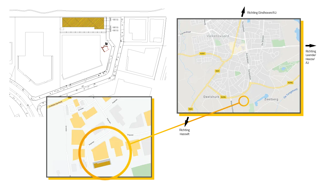 Situatietekening van het project Dragonder 14 in Valkenswaard