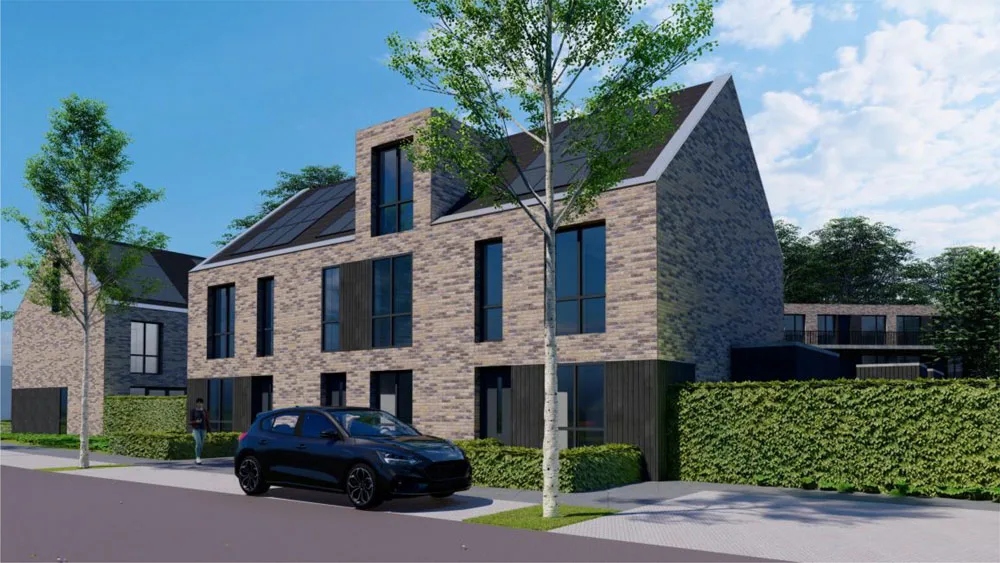 Zijaanzicht van het gebouw aan de Willibrorduslaan 87